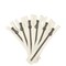 Zipper – Off-White 7" Plastic Molded 3 Brown Teeth Closed Bottom Non-Separating